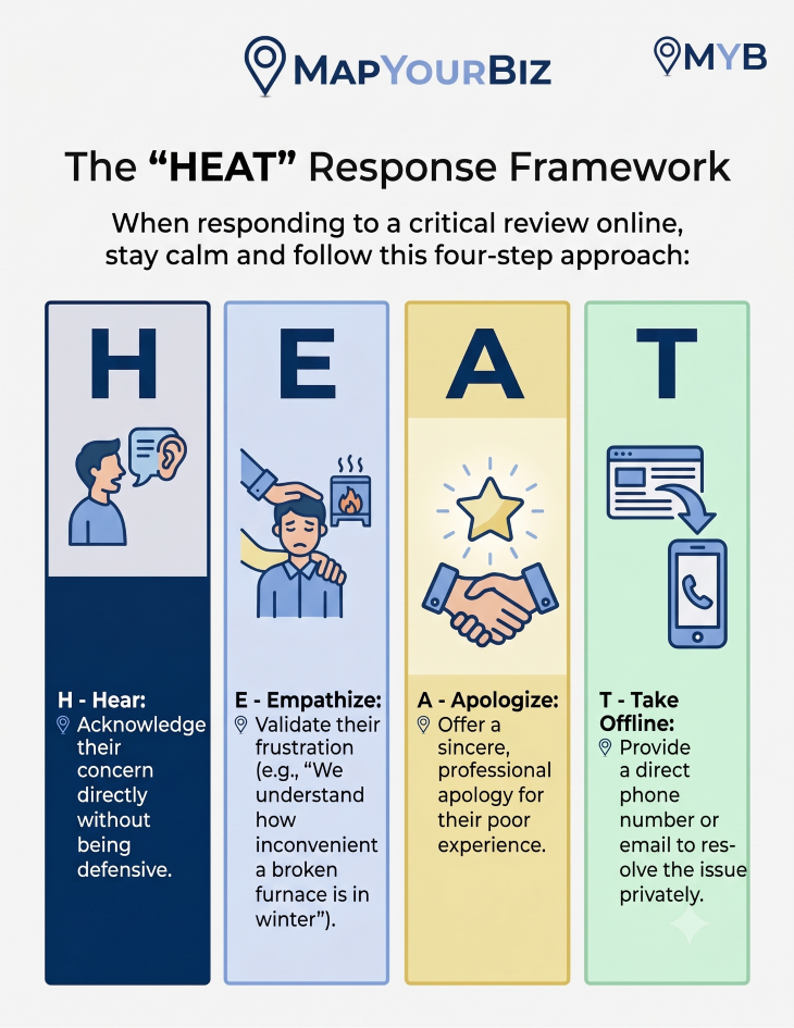 The Contractor’s Guide to Responding to Negative Reviews (And Flagging Spam) heat response